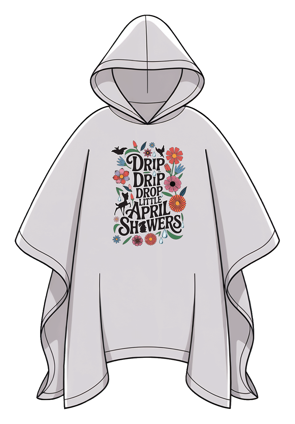 "April Showers" Poncho