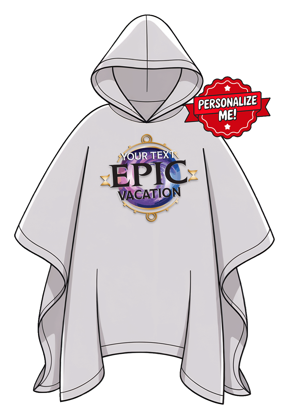 "Epic Vacation" Personalized Poncho