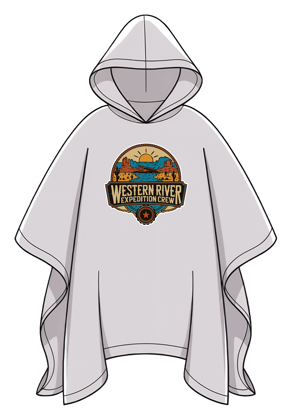 "Western River Crew" Poncho